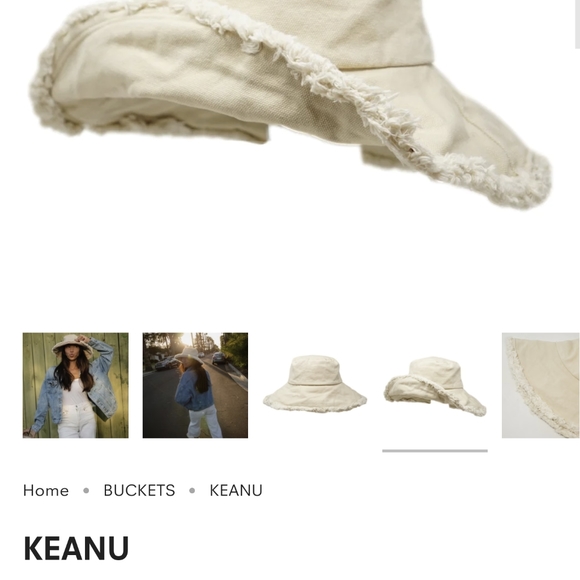 Olive & Pique Cream/Ivory Color Cotton Bucket Hat NWT - Picture 7 of 11